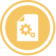 Document with gears icon